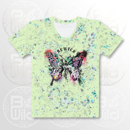 'Graffiti Butterfly' T-shirt - Pistachio